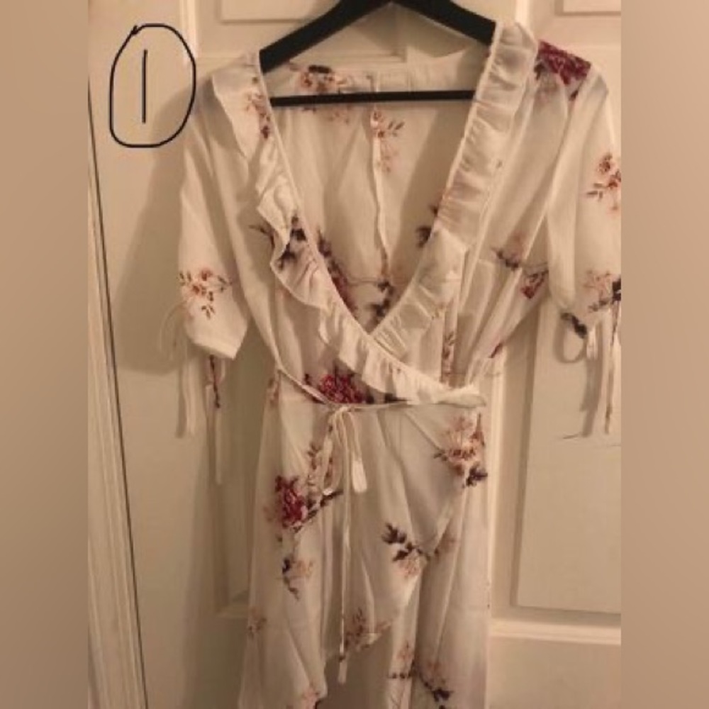 Floral Mini Wrap Dress